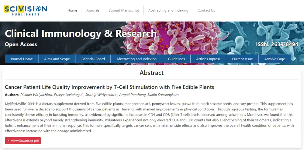 Cancer Patient Life Quality Improvement by T-Cell Stimulation with Five Edible Plants