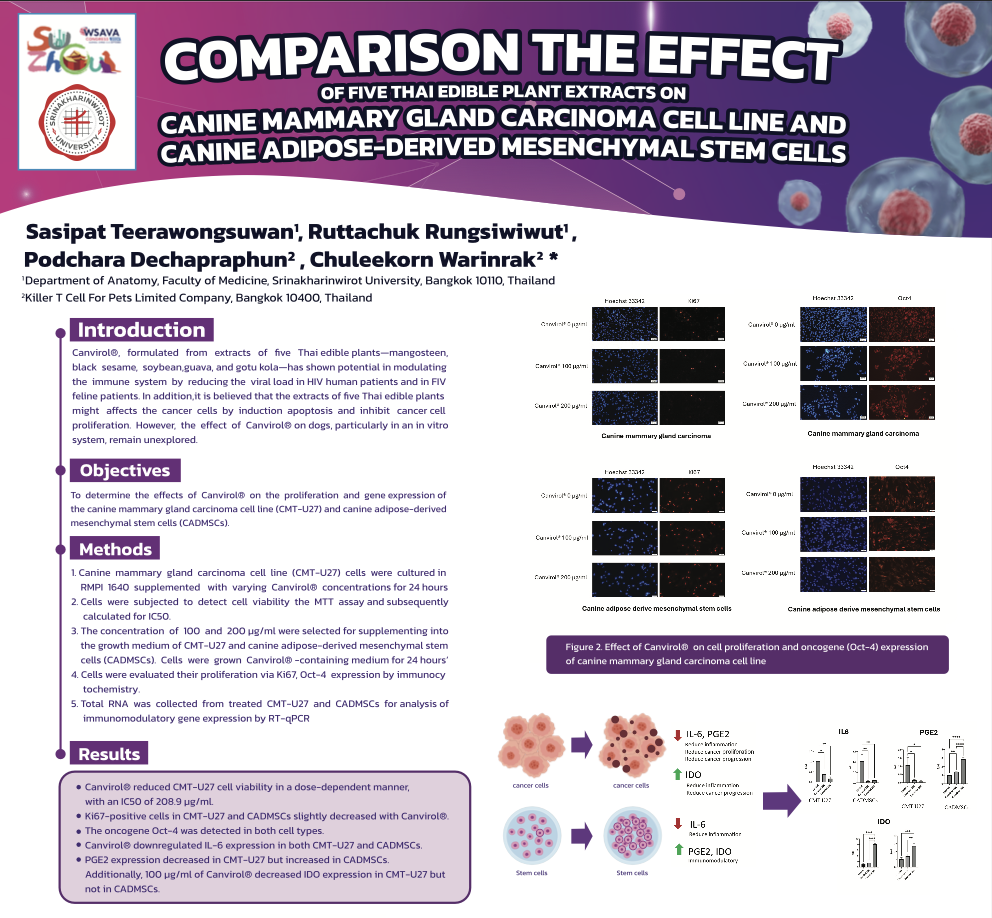 Comparison of the Effects of Five Thai Edible Plant Extracts on Canine Mammary Gland Carcinoma Cell Line and Canine Adipose-Derived Mesenchymal Stem Cells